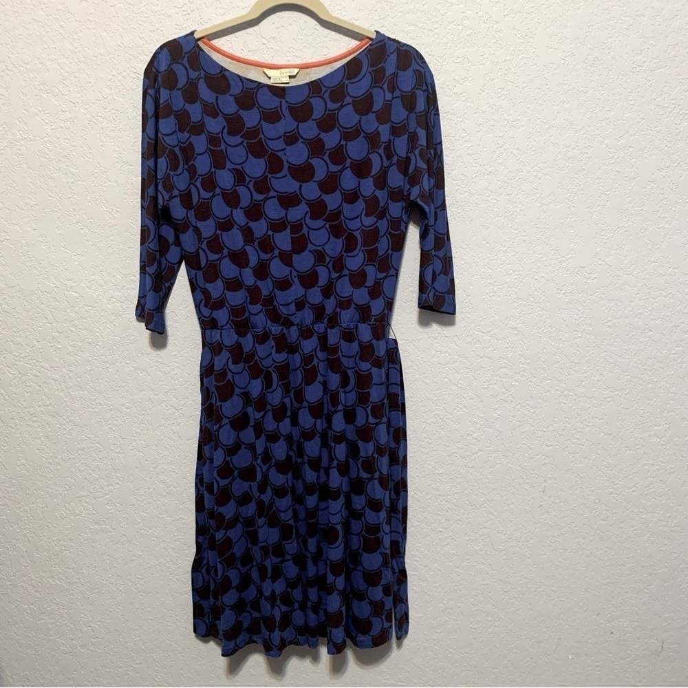 Boden Erika Geometric Jersey Belted Stretch Dress